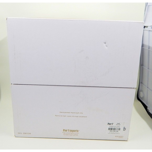 Pier 1 One Stemless Wine Glasses Holiday Christmas Dogs Hats Assorted Set of 4 - Picture 8 of 10